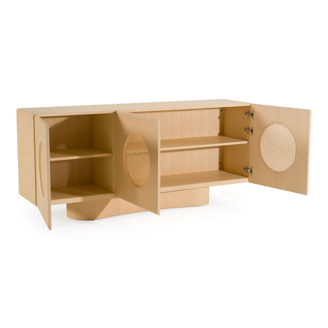Nova Domus Osaka - Modern Natural Ash + Rattan Buffet