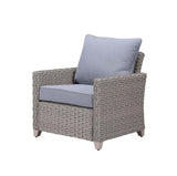 Acme - Greeley 4PC Pack Patio Sofa Set OT01090 Gray Fabric & Gray Finish