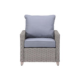 Acme - Greeley 4PC Pack Patio Sofa Set OT01090 Gray Fabric & Gray Finish