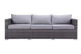 Acme - Sheffield 4PC Pack Patio Sofa Set OT01091 Gray Fabric & Gray Finish