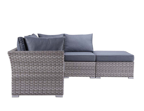 Acme - Laurance Patio Sectional Sofa & Cocktail Table OT01092 Gray Fabric & Gray Finish