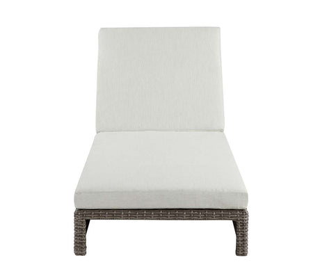 Acme - Salena Patio Sun Lounge OT01093 Beige Fabric & Gray Finish