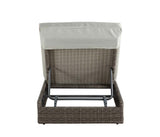 Acme - Salena Patio Sun Lounge OT01093 Beige Fabric & Gray Finish