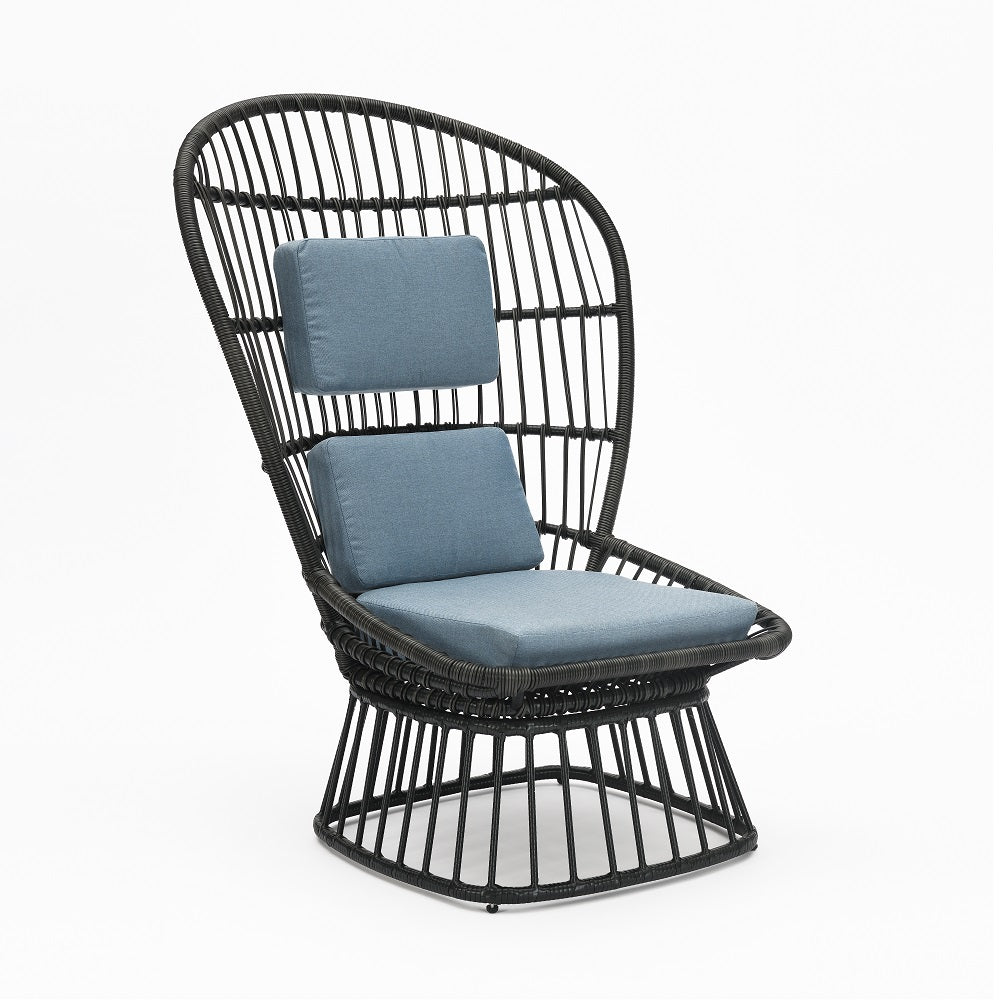 Acme - Qudrat Patio Lounge Chair OT01914 Black Finish