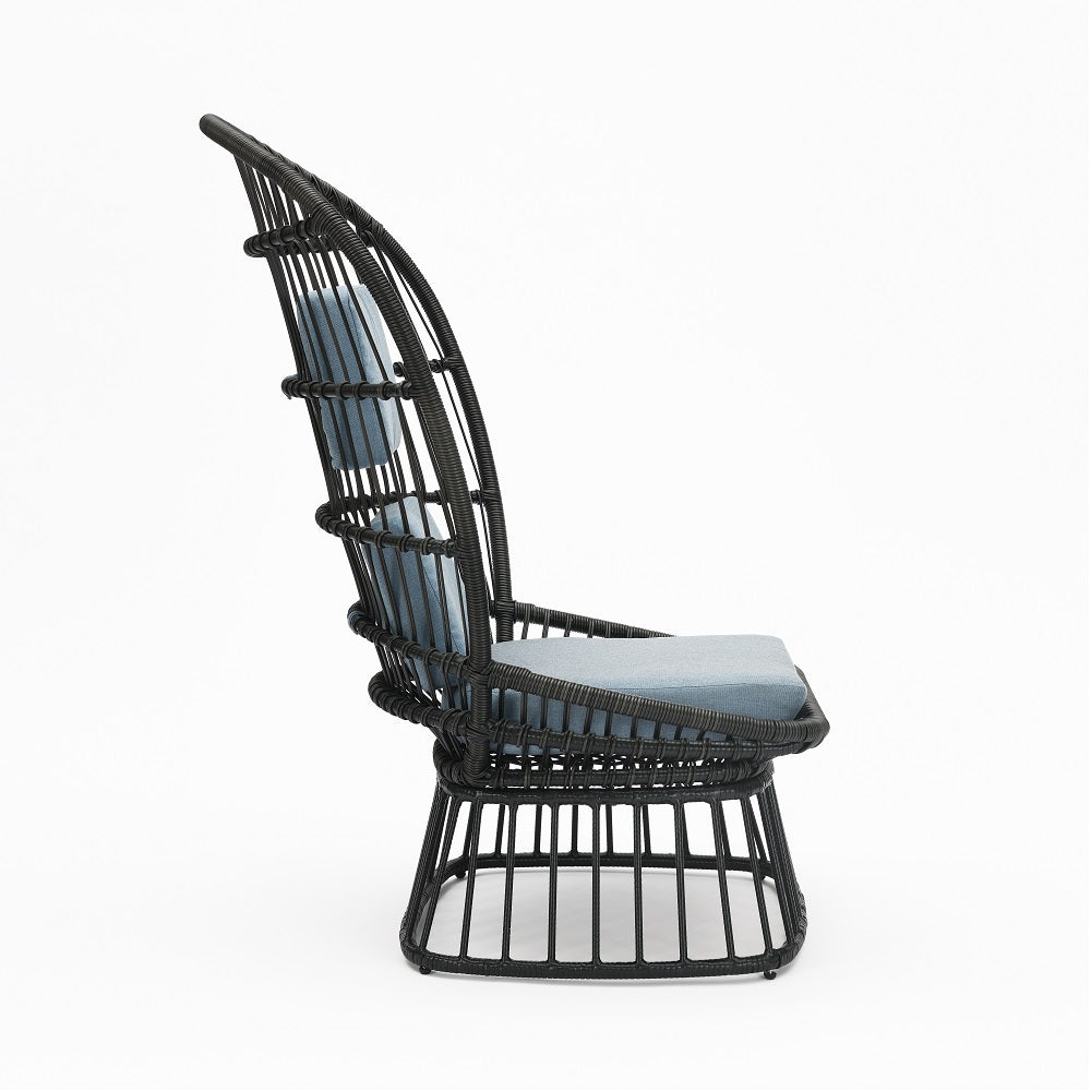 Acme - Qudrat Patio Lounge Chair OT01914 Black Finish
