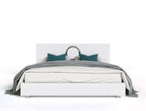 Queen Ovidius - Modern White Crocodile Lacquer Bed