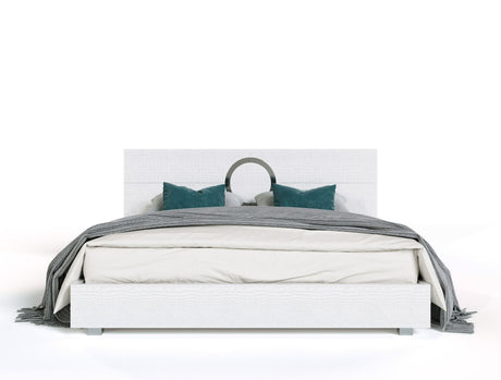 Ovidius + Victoria Modern White Crocodile Lacquer Bedroom Set – VIG Furniture - sold by Home Elegance USA