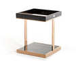 A&X Padua Modern Small Champagne & Rosegold End Table | Home Elegance USA