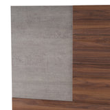 Palermo - Eastern King Modern Italian Faux Concrete & Walnut Bed - View Image 1