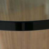 Pangea - Mid-Century Modern Glass + Buckwheat Ash Rectangular Dining Table - View Image 1