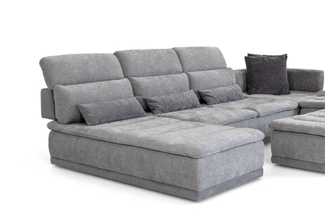 Panorama Italian Modern Grey Fabric Modular Sectional Sofa – Made in Italy - sold by Home Elegance USA