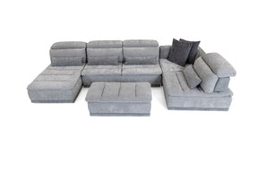 Panorama Italian Modern Grey Fabric Modular Sectional Sofa – Made in Italy - sold by Home Elegance USA