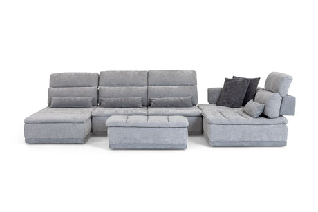 Panorama Italian Modern Grey Fabric Modular Sectional Sofa – Made in Italy - sold by Home Elegance USA