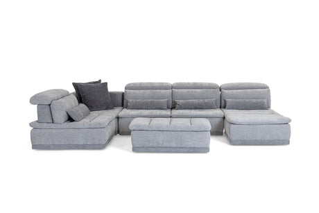 Panorama Italian Modern Grey Fabric Modular Sectional Sofa – Made in Italy - sold by Home Elegance USA