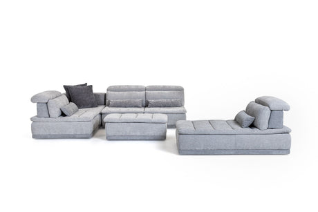 Panorama Italian Modern Grey Fabric Modular Sectional Sofa – Made in Italy - sold by Home Elegance USA