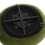 Pascal Modern Round Green Velvet Swivel Lounge Chair - View Image 1