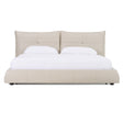 California King Patrick - Modern Light Grey Leather Bed