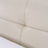 California King Patrick - Modern Light Grey Leather Bed
