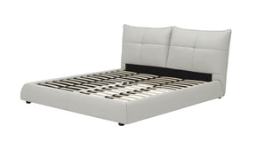Patrick - Queen Modern White Leather Bed - View Image 1