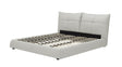 Patrick - Eastern King Modern White Leather Bed - View Image 1