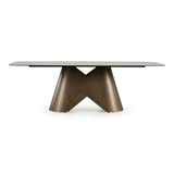 Paulsen - Modern Ceramic + Brass Dining Table - View Image 1