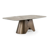 Paulsen - Modern Ceramic + Brass Dining Table - View Image 1