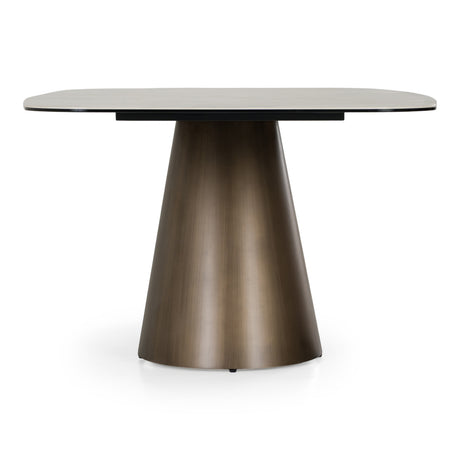 Paulsen - Modern Ceramic + Brass Dining Table - View Image 1