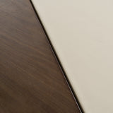 Pilot - Modern Dark Walnut + Beige Leather Desk - View Image 1
