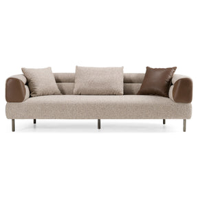 Plume - Modern Brown Fabric Sofa - View Image 1