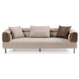 Plume - Modern Brown Fabric Sofa - View Image 1