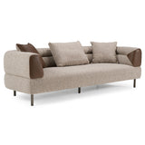 Plume - Modern Brown Fabric Sofa - View Image 1