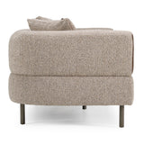 Plume - Modern Brown Fabric Sofa - View Image 1