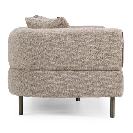 Plume - Modern Brown Fabric Sofa - View Image 1