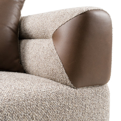 Plume - Modern Brown Fabric Sofa - View Image 1