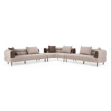 Plume Modern Brown Fabric Sectional Sofa – VIG Furniture