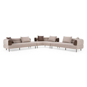 Plume Modern Brown Fabric Sectional Sofa – VIG Furniture - sold by Home Elegance USA