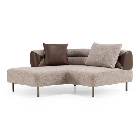 Plume Modern Brown Fabric Sectional Sofa – VIG Furniture - sold by Home Elegance USA