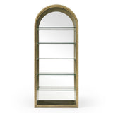 Poise - Modern Antique Brass + Mirror Bookcase - View Image 1