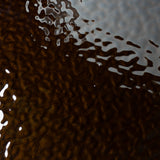 Pyrite - Modern Brown Glass + Rosegold Rectangular Dining Table - View Image 1