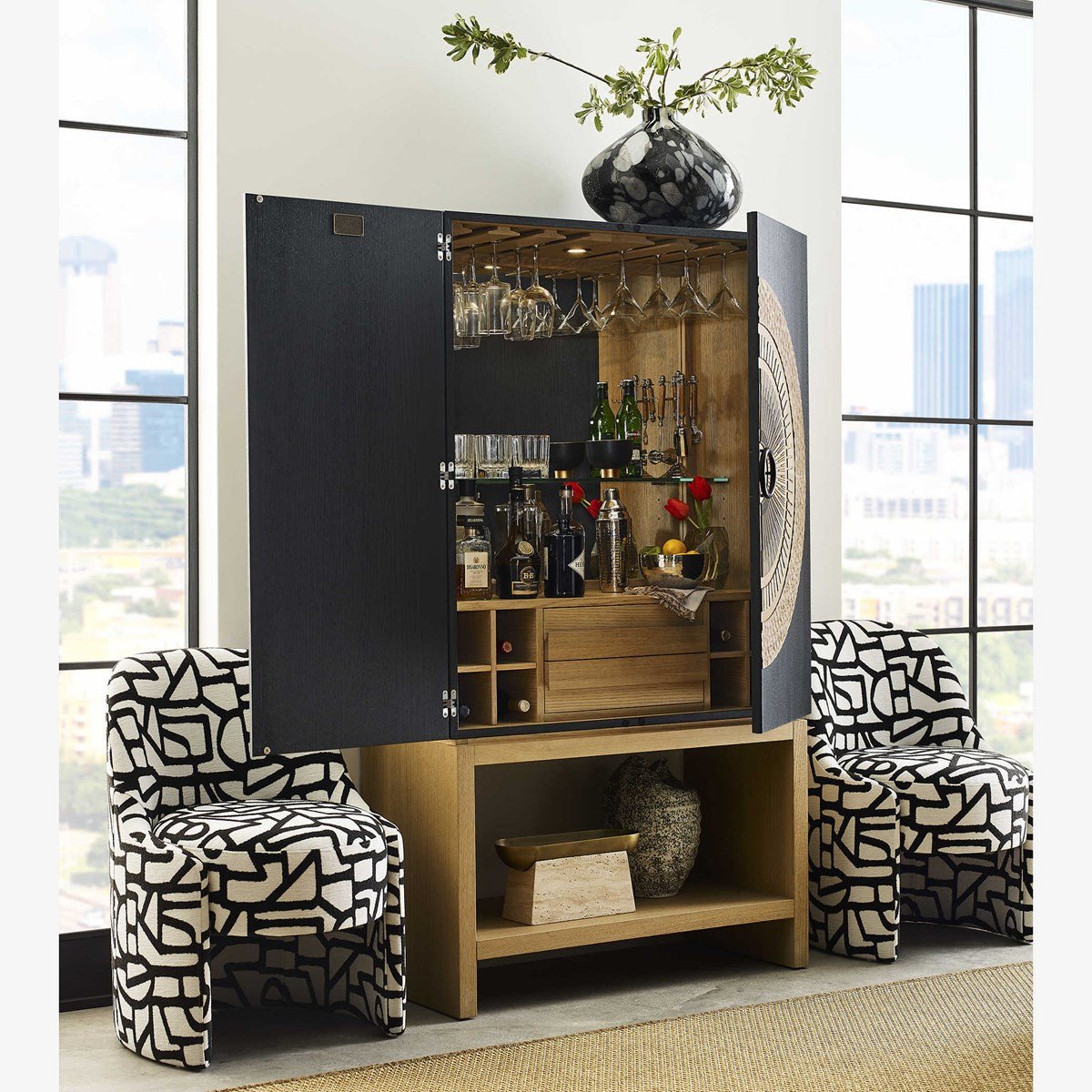 Uttermost Soleil Bar Cabinet, Sku: R22962 Home Elegance USA