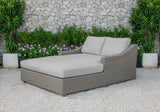 Pismo Outdoor Beige Wicker Sunbed - View Image 1