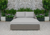 Pismo Outdoor Beige Wicker Sunbed - View Image 1