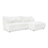 Divani Casa Racine - Modern White Fabric Modular Sectional Sofa