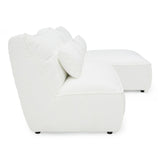 Divani Casa Racine - Modern White Fabric Modular Sectional Sofa