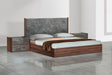 Rado - California King Modern Walnut & Volcanic Slate Bed - View Image 1