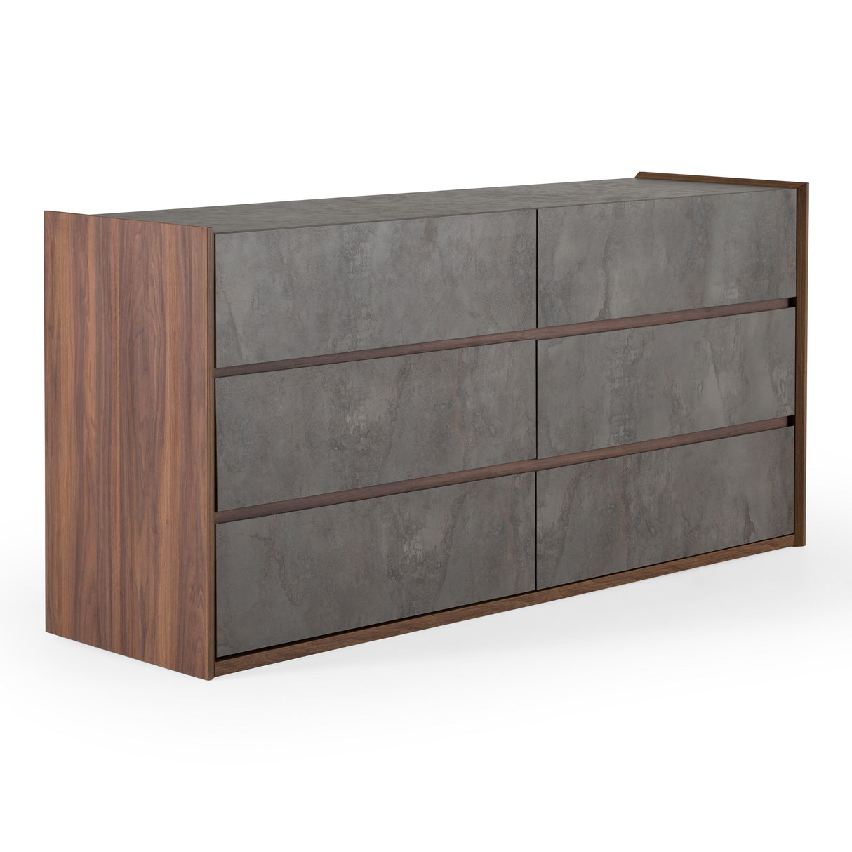 Eastern King Lamont + Rado - Modern Beige Fabric + Walnut 4-Piece Bedroom Set