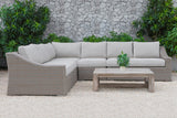 Pacifica Outdoor Beige Sectional Sofa Set - View Image 1