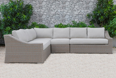 Pacifica Outdoor Beige Sectional Sofa Set - View Image 1