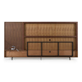 Raskin - Contemporary Walnut Entertainment Center w/ LED Lighting - View Image 1