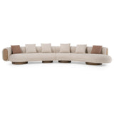 Raywood Modern Sectional Sofa in Multicolored Boucle Fabric and Ash Frame | VIG Furniture